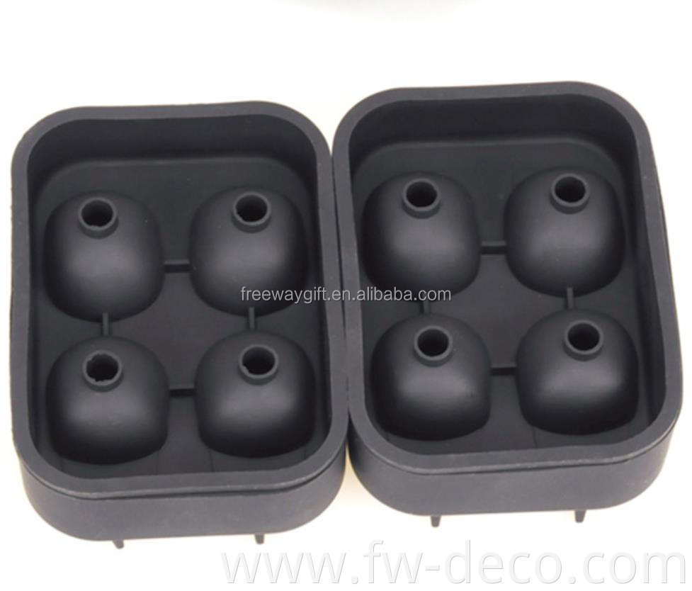 wholesale premium quality 4 hole square silicone skull ice ball making mold